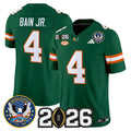 Miami Hurricanes Bain Jr. #4 2026 250th Anniversary Football Jersey - LeagueLockerGear