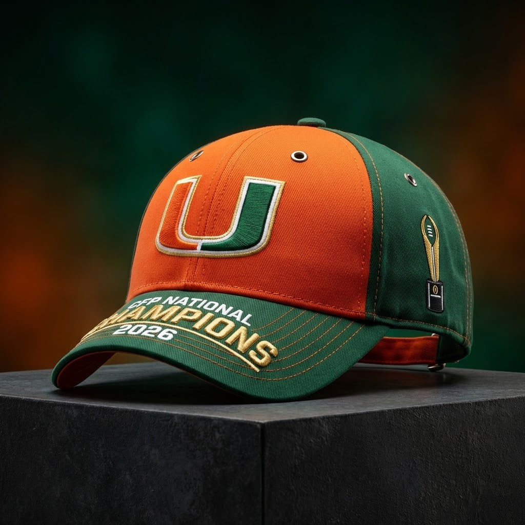 Miami Hurricanes CFP National Champions 2026 Cap Hat - LeagueLockerGear