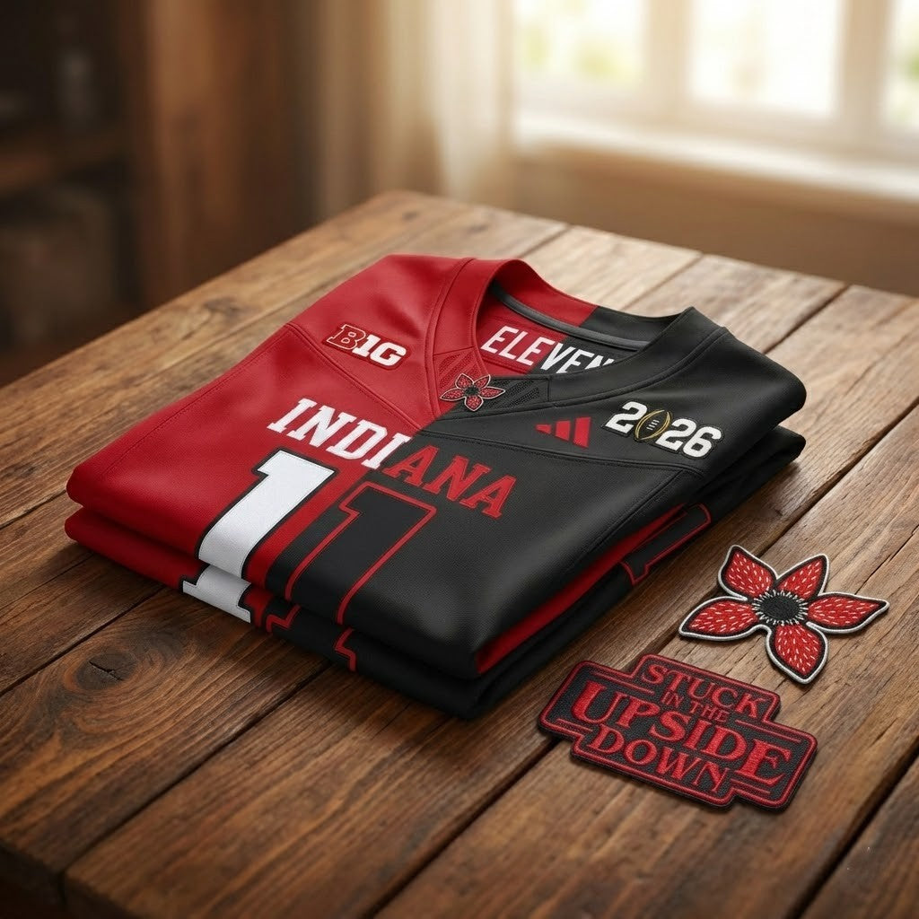 Customize Stranger Things Indiana Eleven Upside Down 2026 Football Jersey - LeagueLockerGear