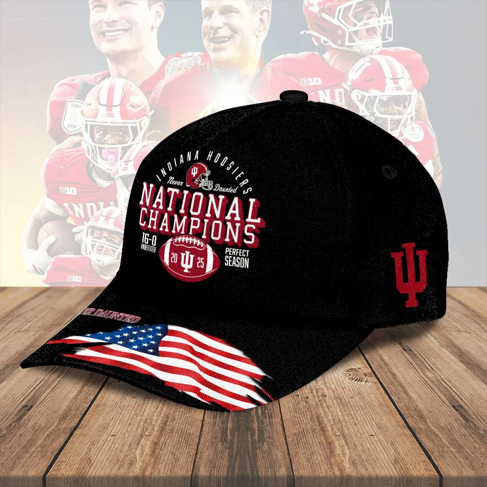 Indiana Hoosiers National Champions Undefeated Perfect Season Cap - LeagueLockerGear