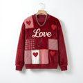 Valentine's Day Patchwork Love Heart Sweatshirt - LeagueLockerGear