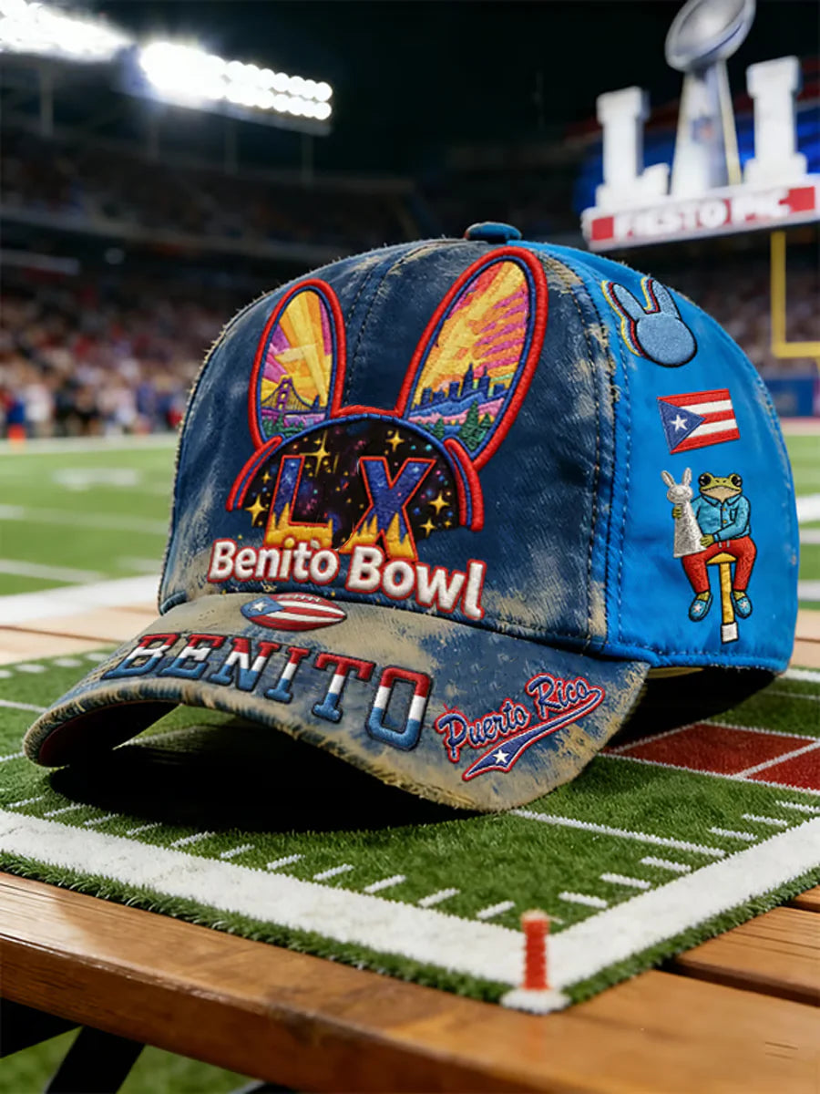 Benito Bowl LX Puerto Rico Denim Baseball Cap - LeagueLockerGear