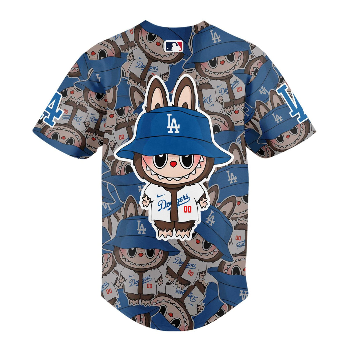 Los Angeles Dodgers Labubu X MLB Custom Baseball Jersey - LeagueLockerGear
