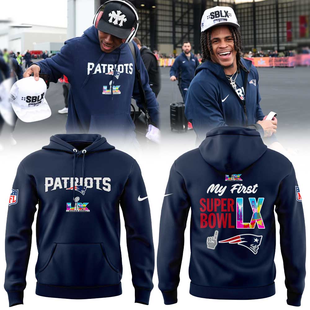 New England Patriots My First Super Bowl LIX Hoodie - LeagueLockerGear
