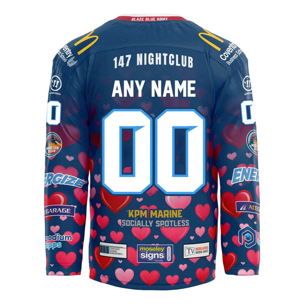 Coventry Blaze Valentine's 2026 Custom Hockey Jersey - LeagueLockerGear