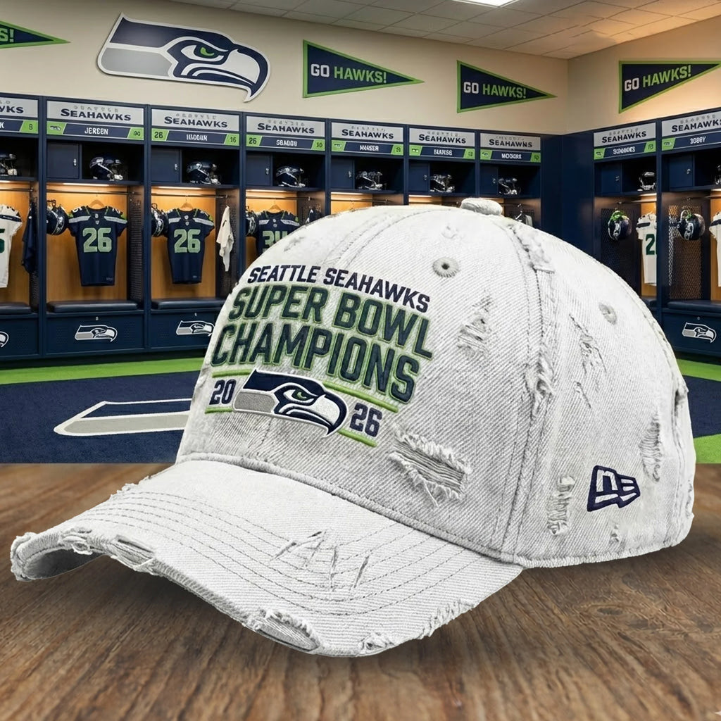Seattle Seahawks Super Bowl Champions 2026 Cap - LeagueLockerGear