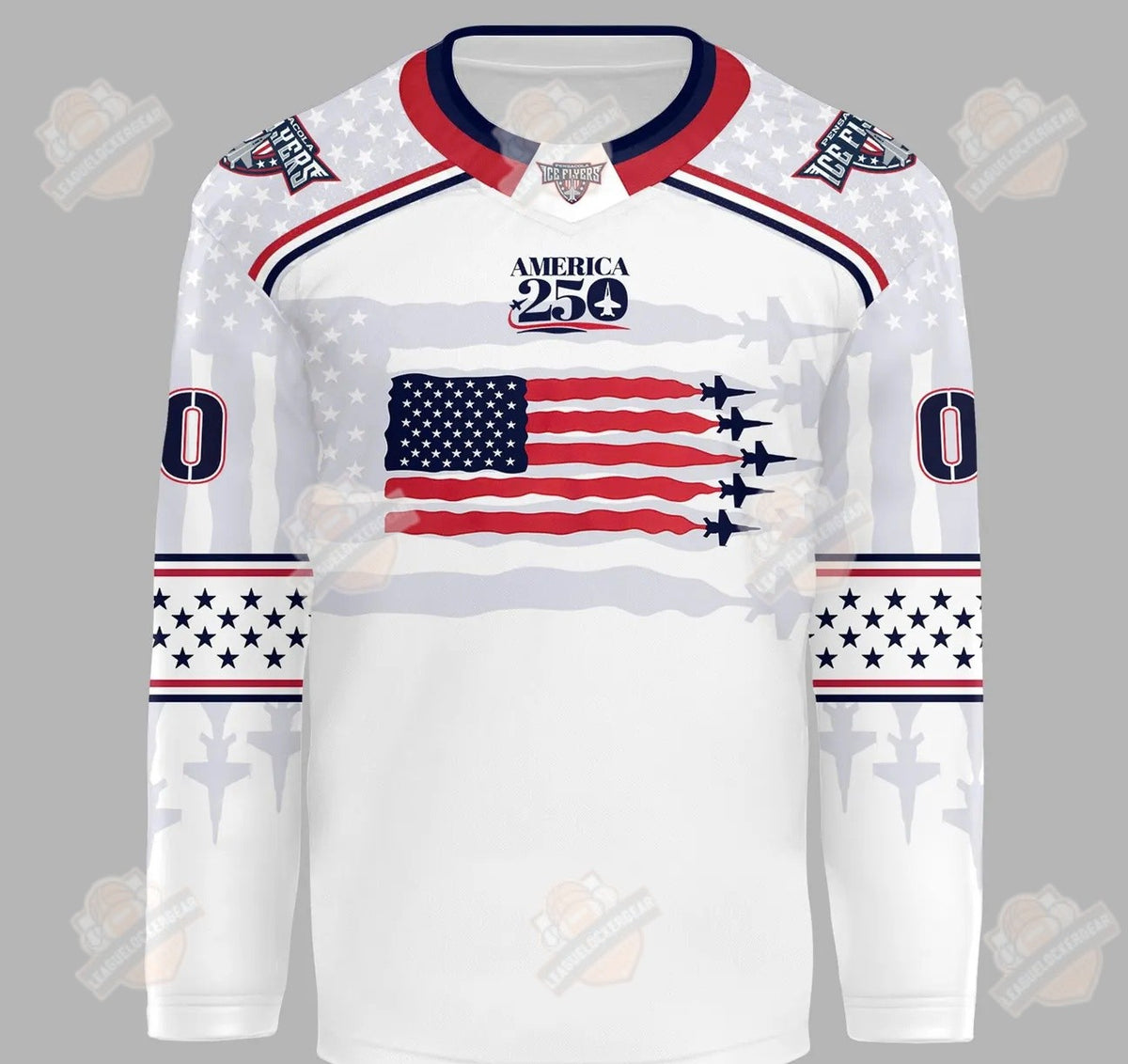 Pensacola Ice Flyers Military Appreciation America 250 Hockey Jersey - LeagueLockerGear