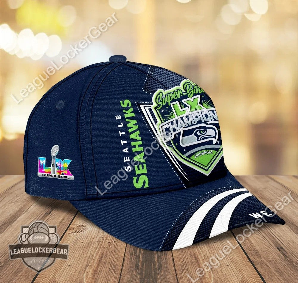 Seattle Seahawks Super Bowl LX Champions We Are 12 Cap - LeagueLockerGear