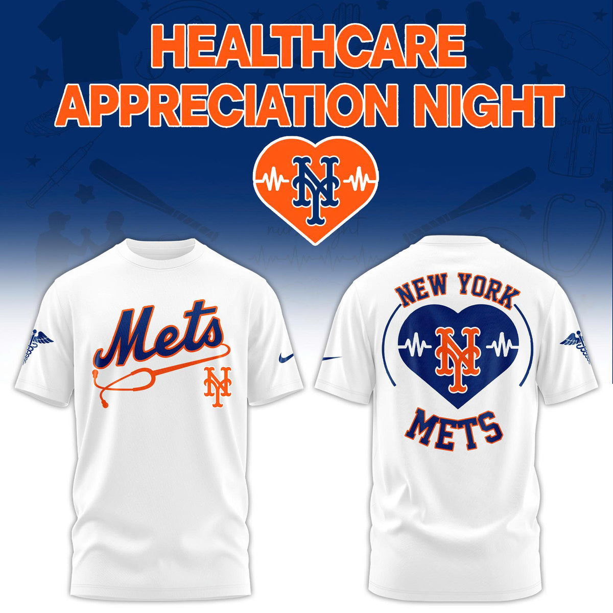 New York Mets Healthcare Appreciation Night T-Shirt - LeagueLockerGear
