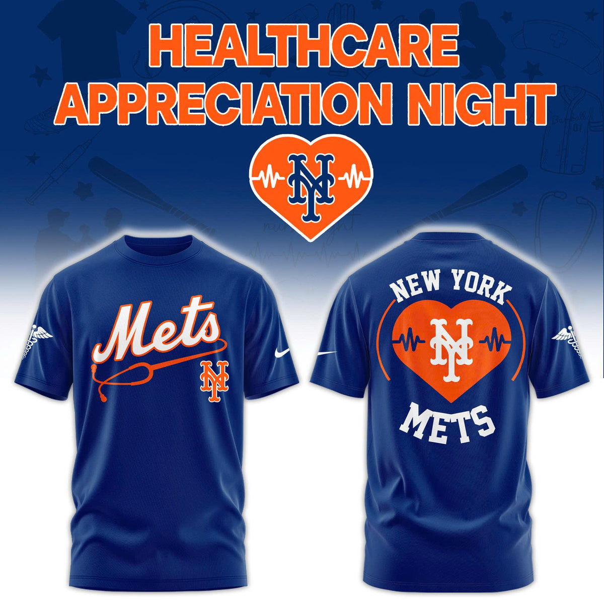 New York Mets Healthcare Appreciation Night T-Shirt - LeagueLockerGear