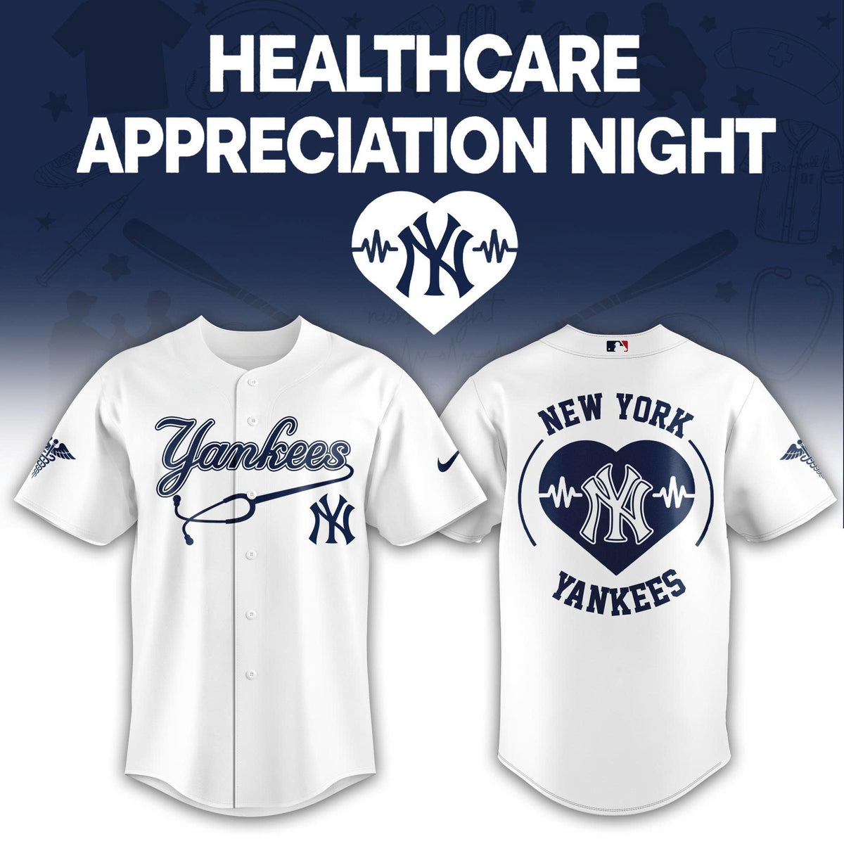 New York Yankees Healthcare Appreciation Night Baseball Jersey - LeagueLockerGear