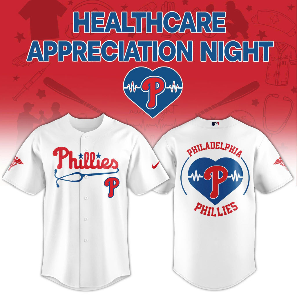 Philadelphia Phillies Healthcare Appreciation Night Baseball Jersey - LeagueLockerGear