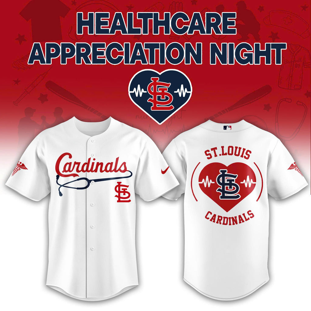 St. Louis Cardinals Healthcare Appreciation Night Baseball Jersey - LeagueLockerGear