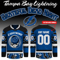 Tampa Bay Lightning Grateful Dead Night Custom Hockey Jersey - LeagueLockerGear