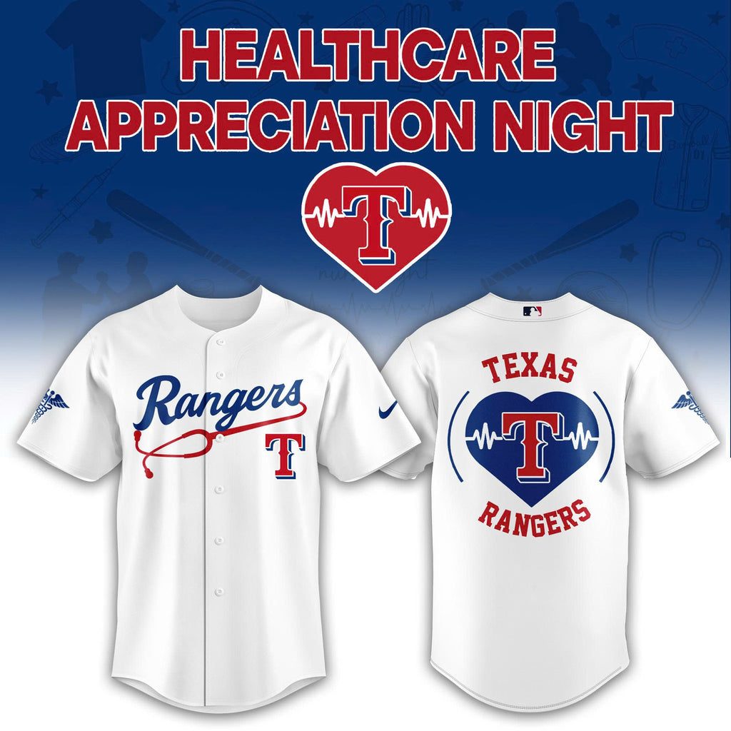 Texas Rangers Healthcare Appreciation Night Baseball Jersey - LeagueLockerGear