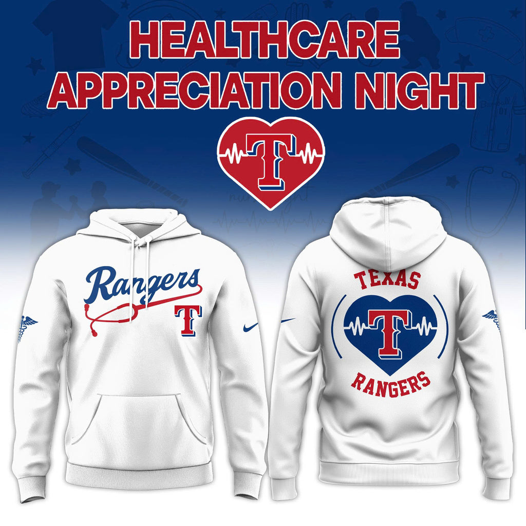 Texas Rangers Healthcare Appreciation Night Hoodie - LeagueLockerGear