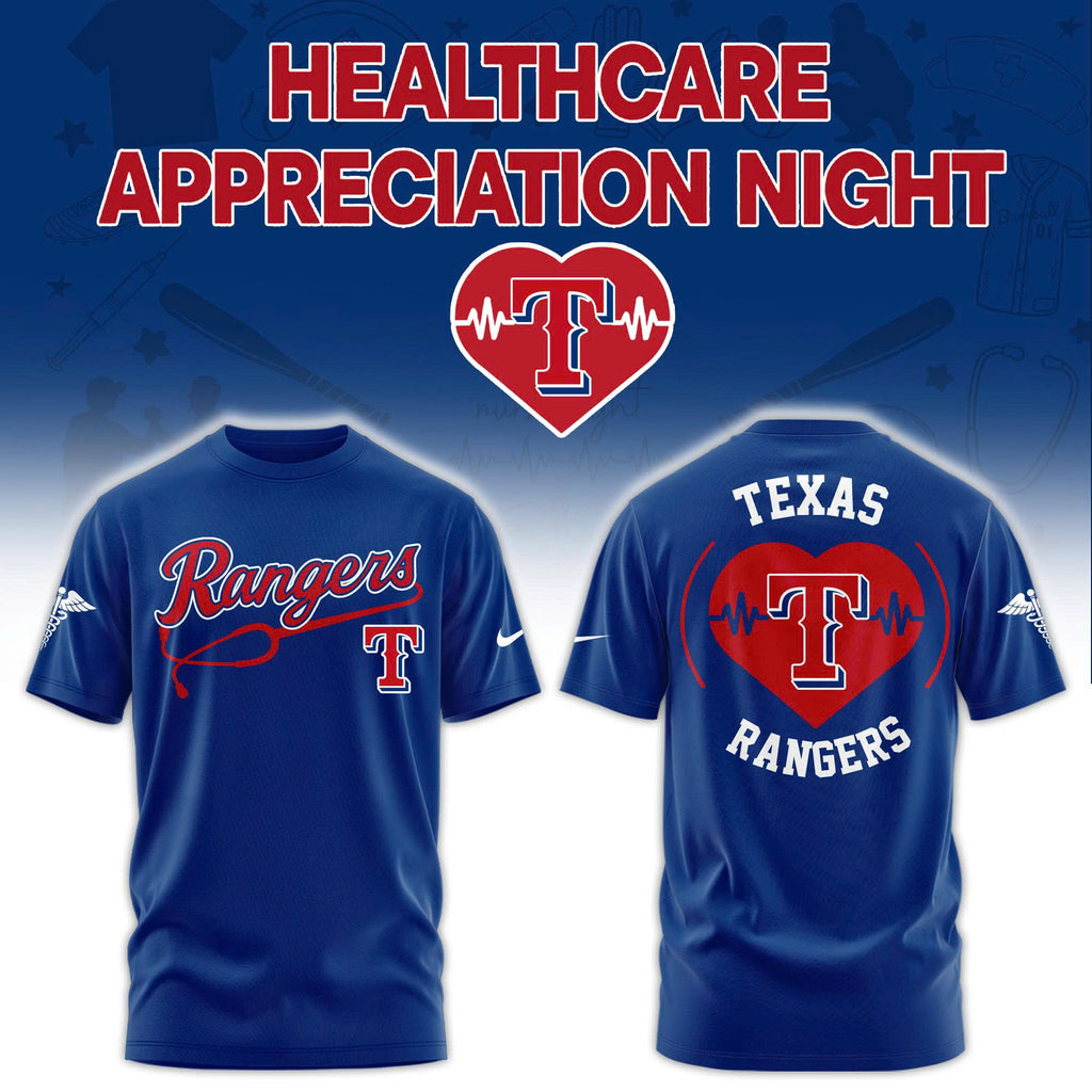 Texas Rangers Healthcare Appreciation Night T-Shirt - LeagueLockerGear