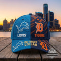 Detroit Lions and Detroit Tigers Detroit Collab Hat - LeagueLockerGear
