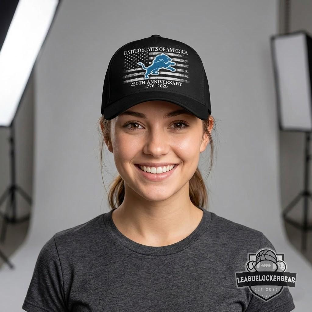 Detroit Lions United States Of America 250th Anniversary Cap - LeagueLockerGear