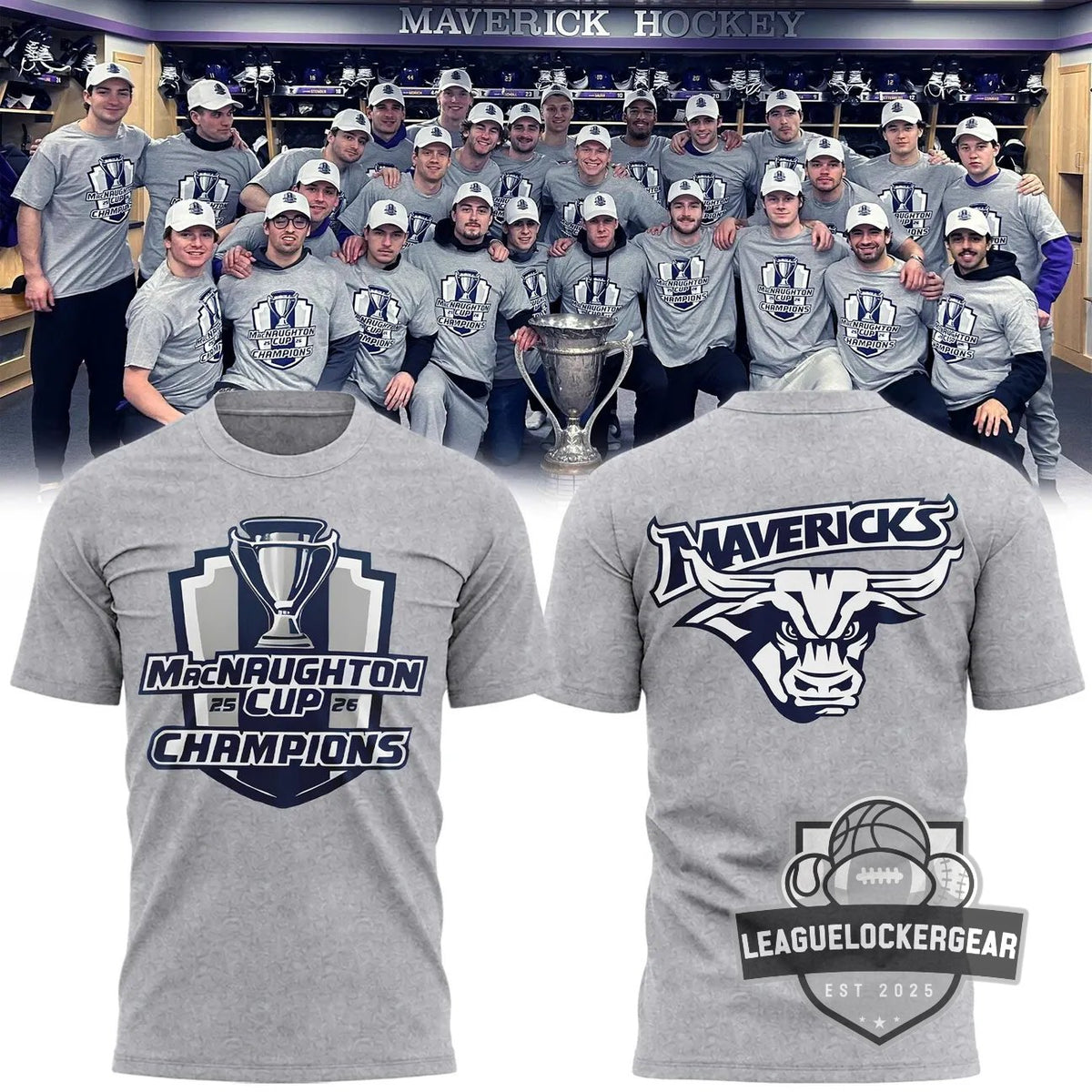 Minnesota State Mavericks MacNaughton Cup 25 26 Champions T-Shirt - LeagueLockerGear