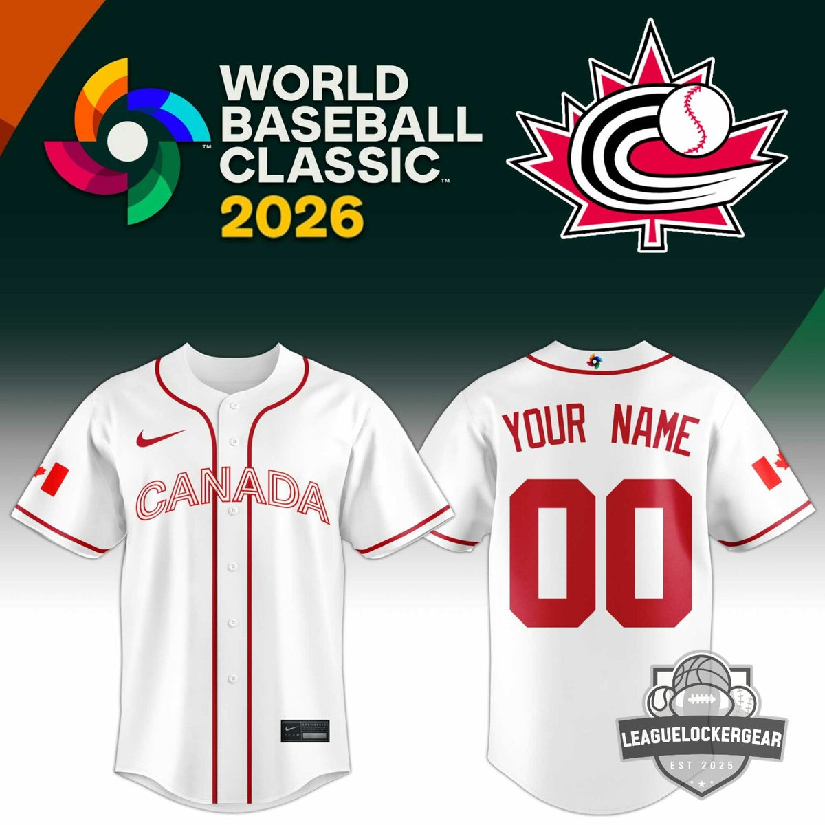 Canada World Baseball Classic 2026 Baseball Jersey - LeagueLockerGear