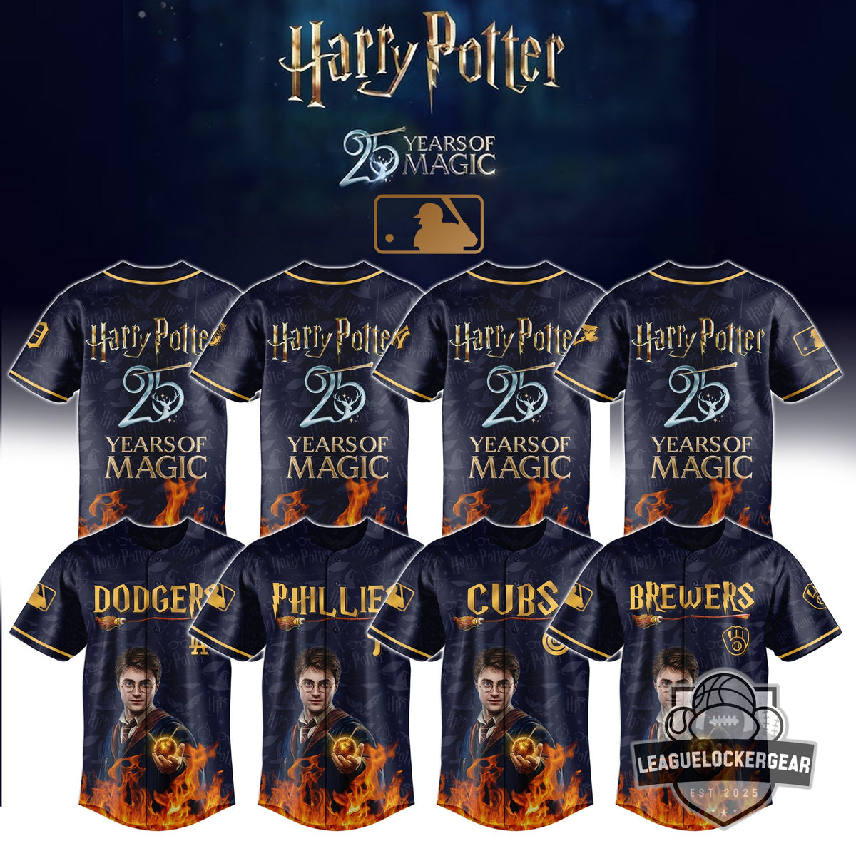 MLB x Harry Potter 25 Years of Magic Baseball Jersey - LeagueLockerGear