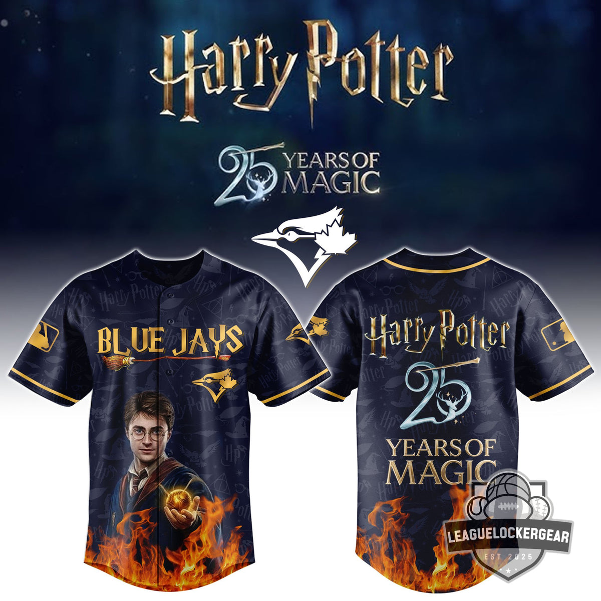 MLB x Harry Potter 25 Years of Magic Baseball Jersey - LeagueLockerGear