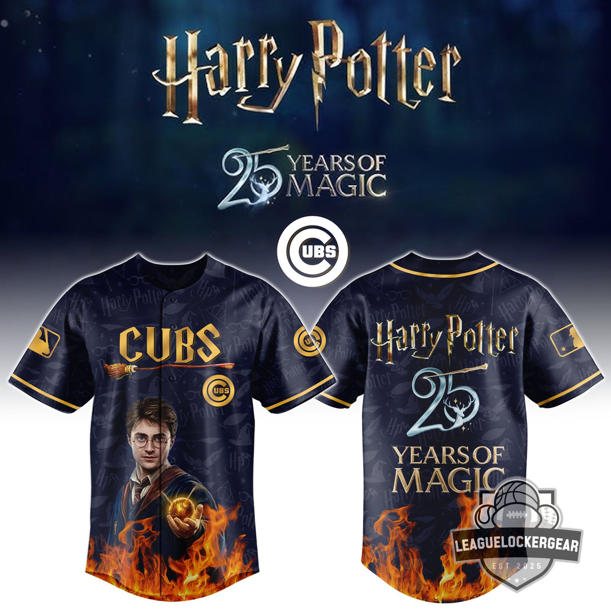 MLB x Harry Potter 25 Years of Magic Baseball Jersey - LeagueLockerGear