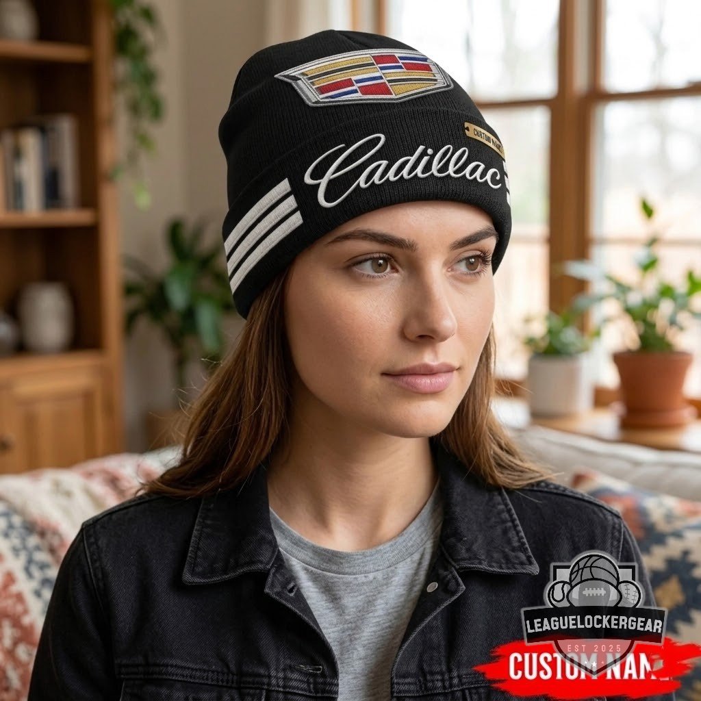 Cadillac Custom Name Beanie Hat - LeagueLockerGear