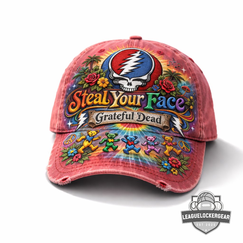 Grateful Dead Steal Your Face Dancing Bears Cap Hat - LeagueLockerGear