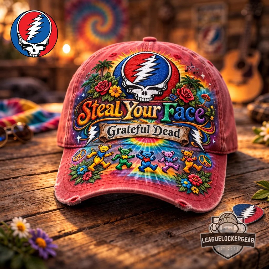 Grateful Dead Steal Your Face Dancing Bears Cap Hat - LeagueLockerGear