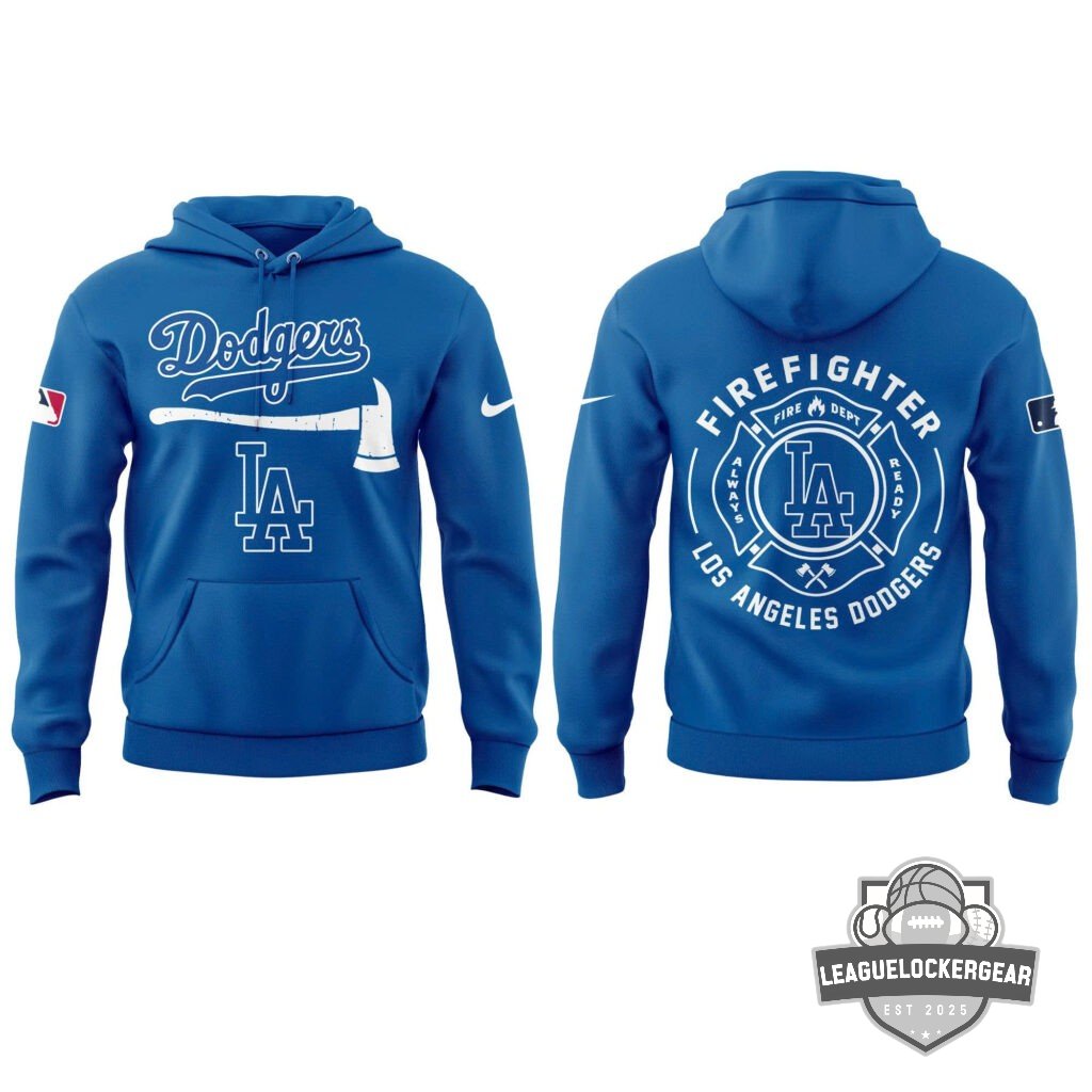 Los Angeles Dodgers Firefighter Appreciation Day Hoodie - LeagueLockerGear