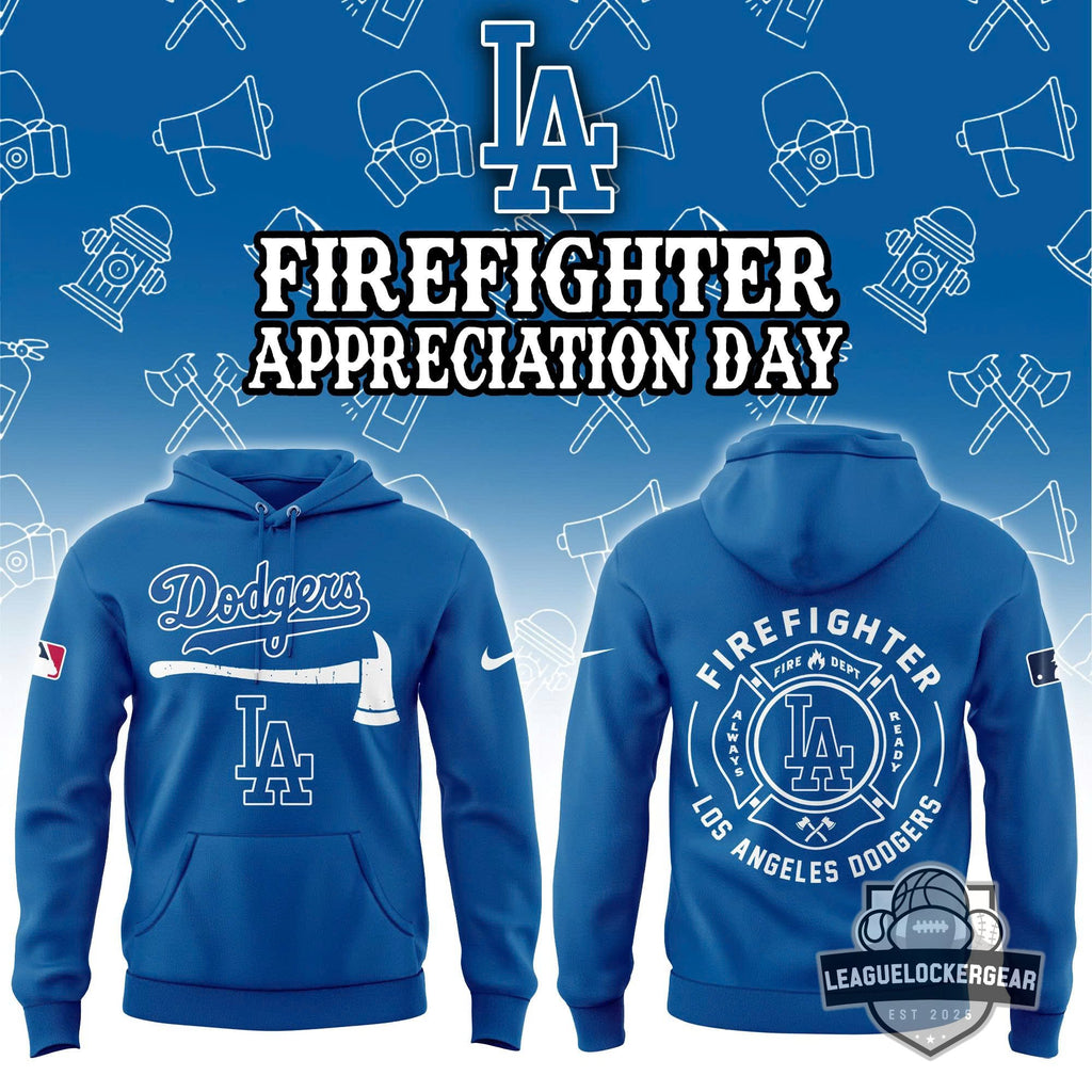Los Angeles Dodgers Firefighter Appreciation Day Hoodie - LeagueLockerGear