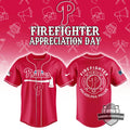 Philadelphia Phillies Firefighter Appreciation Day Baseball Jersey - LeagueLockerGear