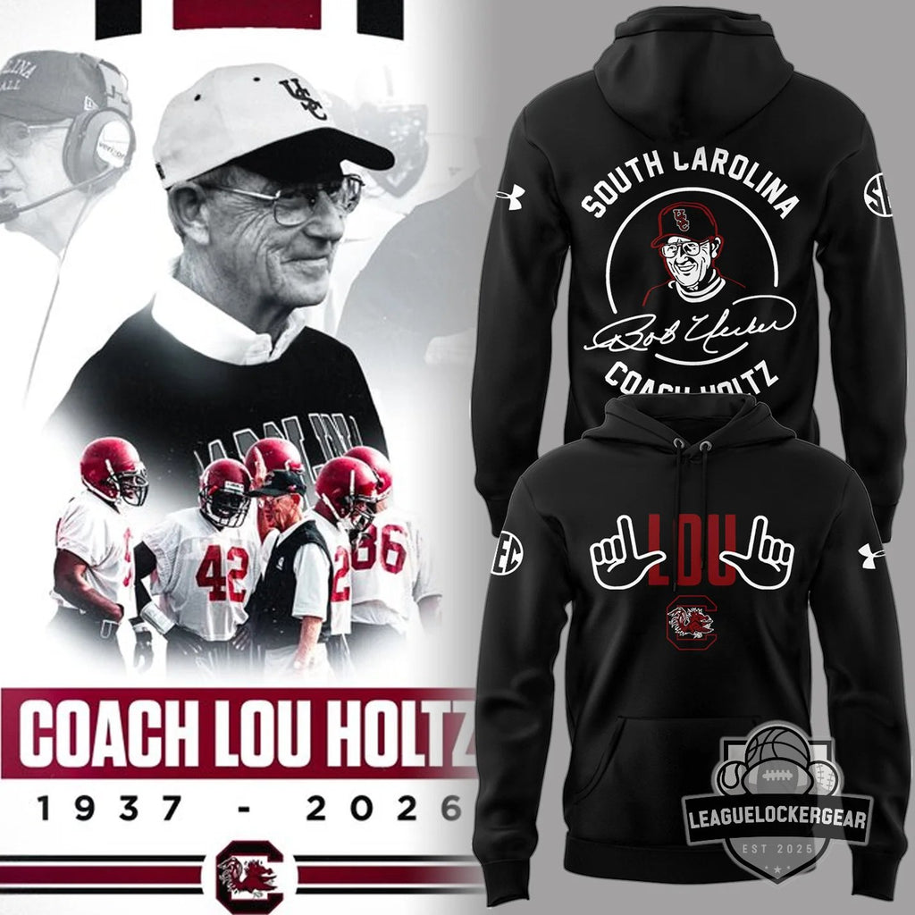 South Carolina Gamecocks Coach Lou Holtz 1937-2026 Hoodie - LeagueLockerGear