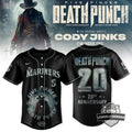 Five Finger Death Punch 20th Anniversary World Tour 2026 Mariners Baseball Jersey - LeagueLockerGear