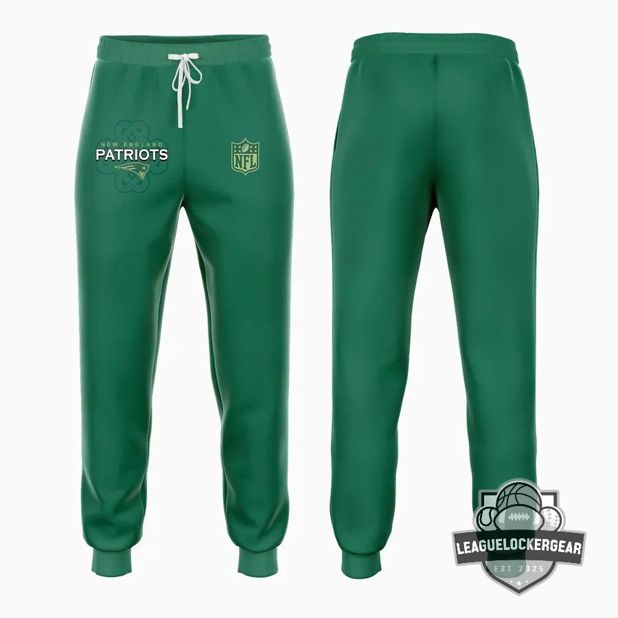 New England Patriots St. Patrick's Day Hoodie And Hat - LeagueLockerGear