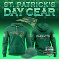 New England Patriots St. Patrick's Day Hoodie And Hat - LeagueLockerGear