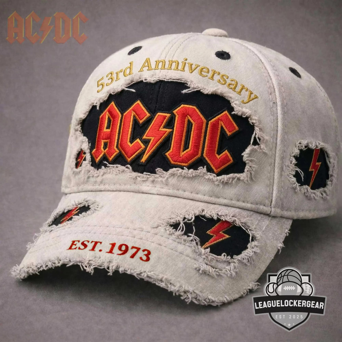 AC/DC 53rd Anniversary EST. 1973 Baseball Cap - LeagueLockerGear