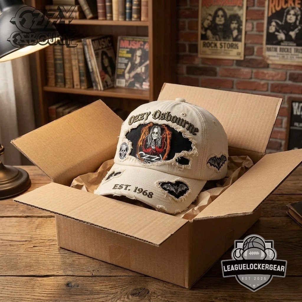 Ozzy Osbourne Est 1968 Distressed Patches Baseball Cap - LeagueLockerGear