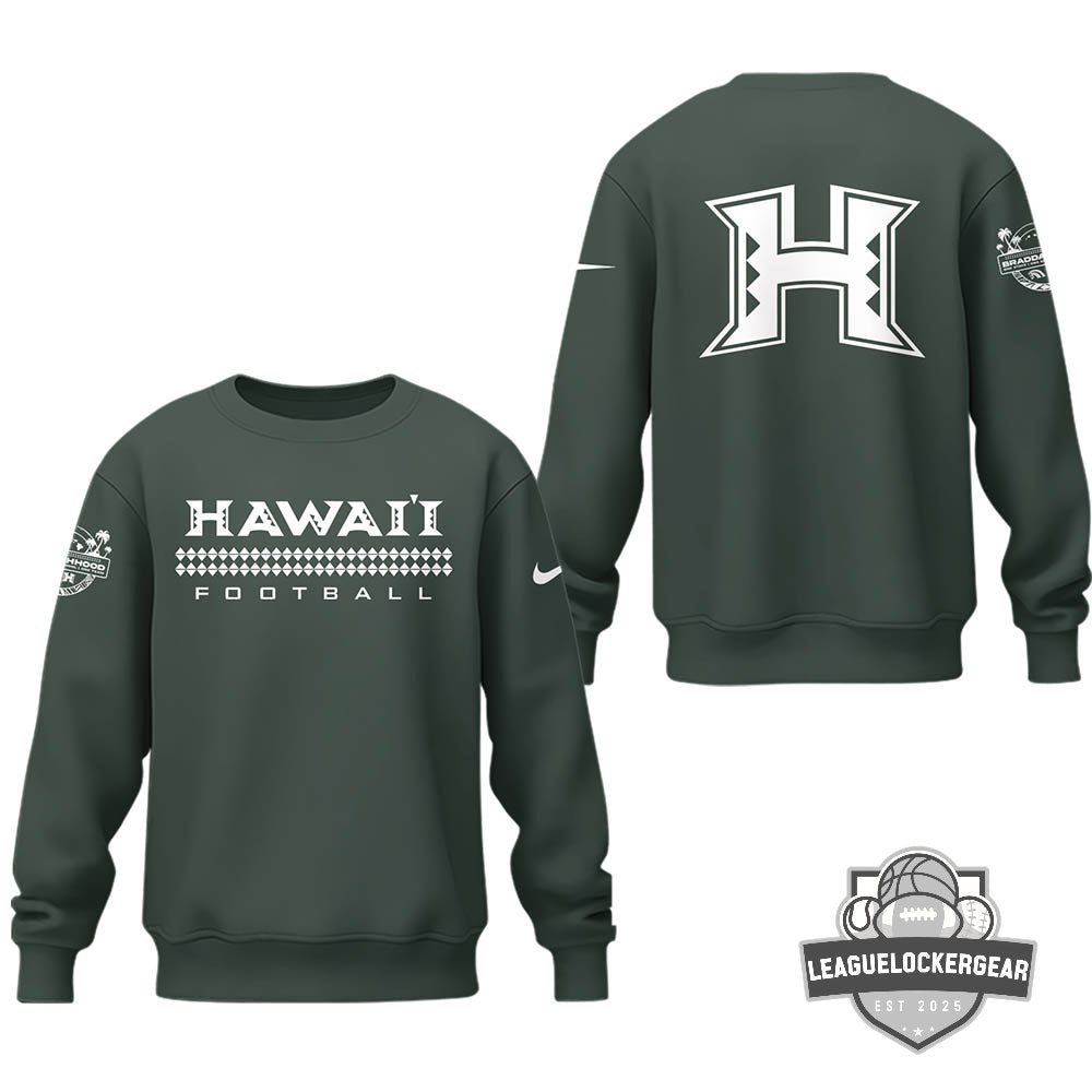 Hawaii Football Braddahhood Tapa Pattern Sweatshirt - LeagueLockerGear