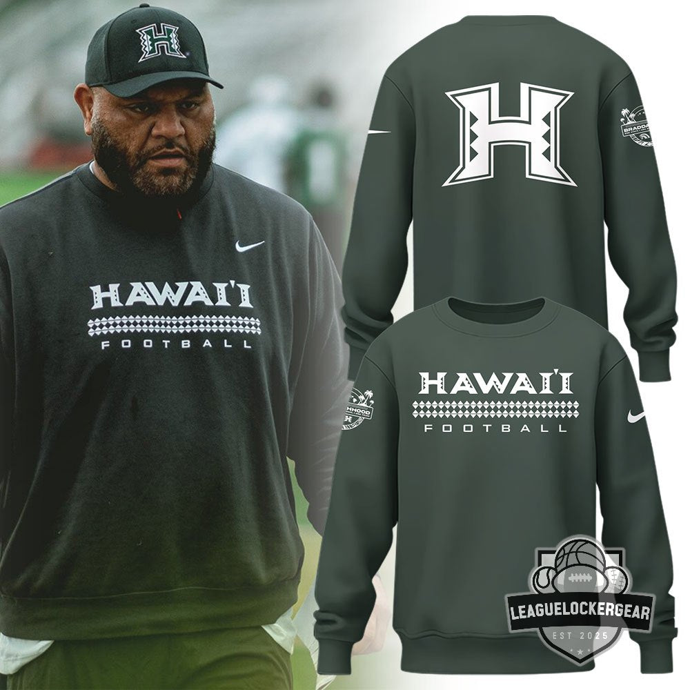 Hawaii Football Braddahhood Tapa Pattern Sweatshirt - LeagueLockerGear
