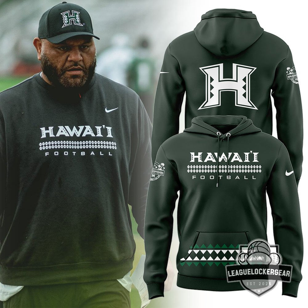 Hawaii Rainbow Warriors Football Braddahood Hoodie - LeagueLockerGear