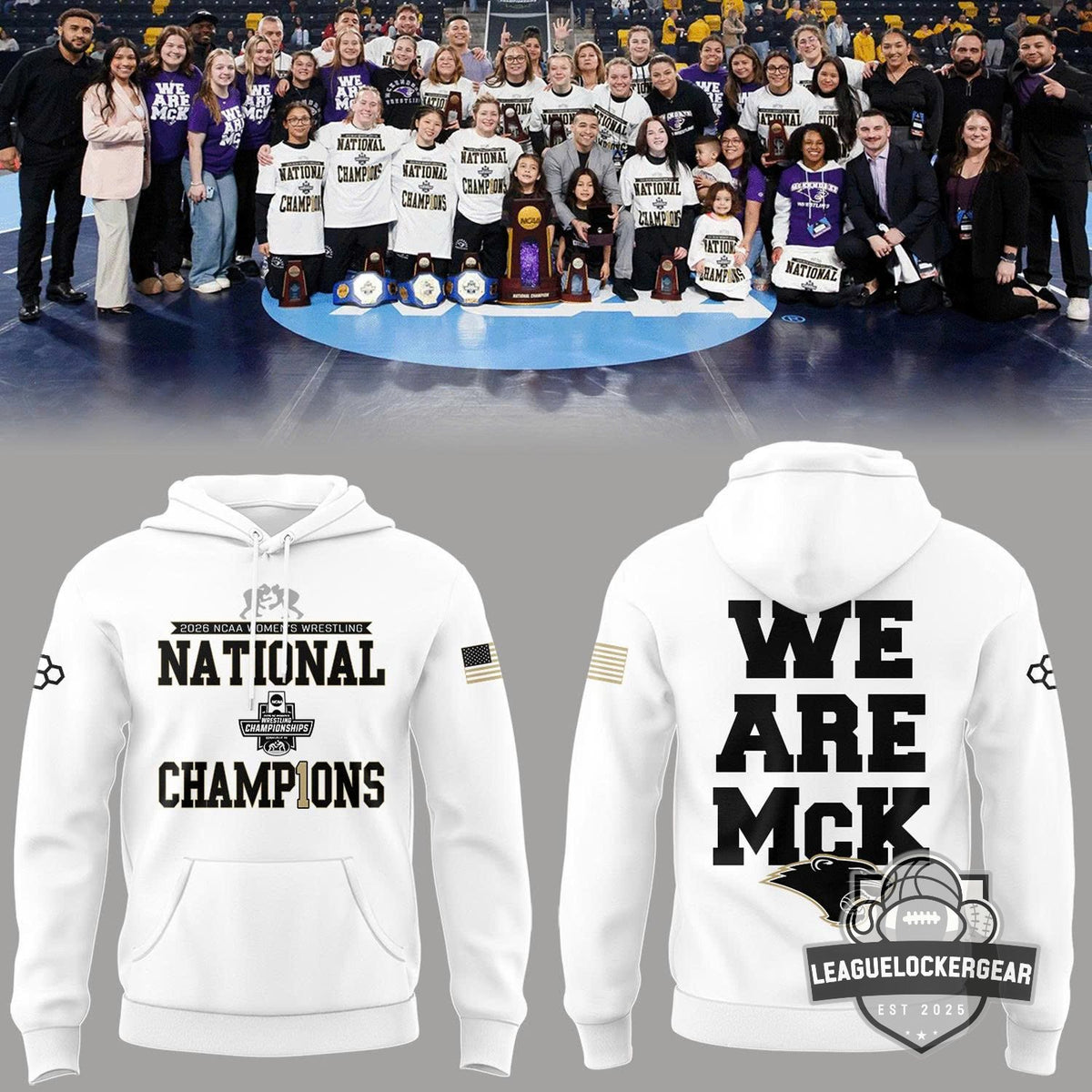 McKendree Bearcats 2026 NCAA Women's Wrestling National Champions Hoodie - LeagueLockerGear