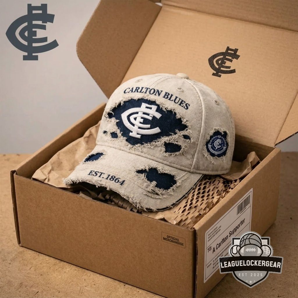 Carlton Blues EST 1864 Distressed Cap - LeagueLockerGear