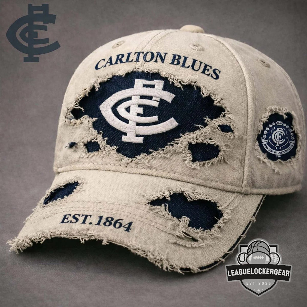 Carlton Blues EST 1864 Distressed Cap - LeagueLockerGear