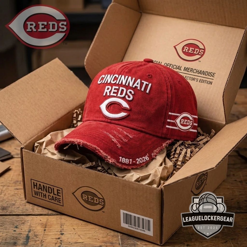 Cincinnati Reds 145th Anniversary 1881-2026 Baseball Cap - LeagueLockerGear