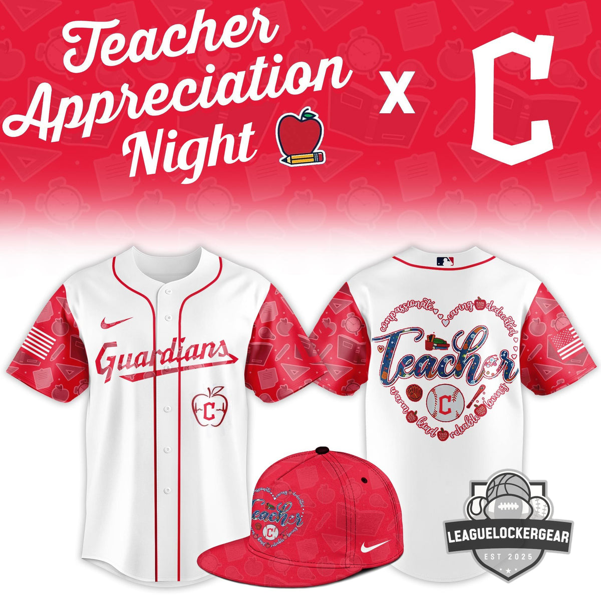 Cleveland Guardians Teacher Appreciation Night Baseball Jersey - LeagueLockerGear