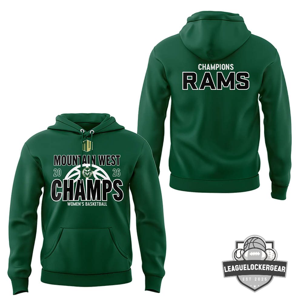 Colorado State Rams 2026 Mountain West Champs Women's Basketball Hoodie - LeagueLockerGear
