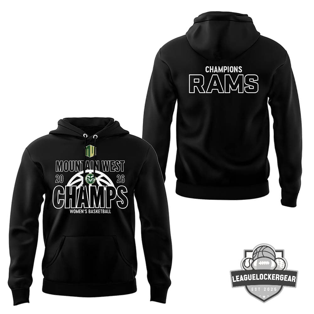 Colorado State Rams 2026 Mountain West Champs Women's Basketball Hoodie - LeagueLockerGear